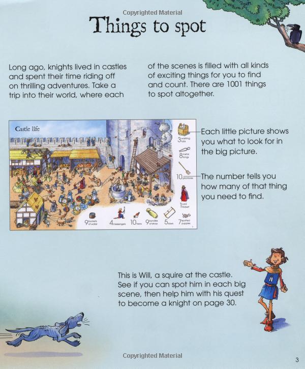 1001 Knights and Castle Things to Spot (Book)
